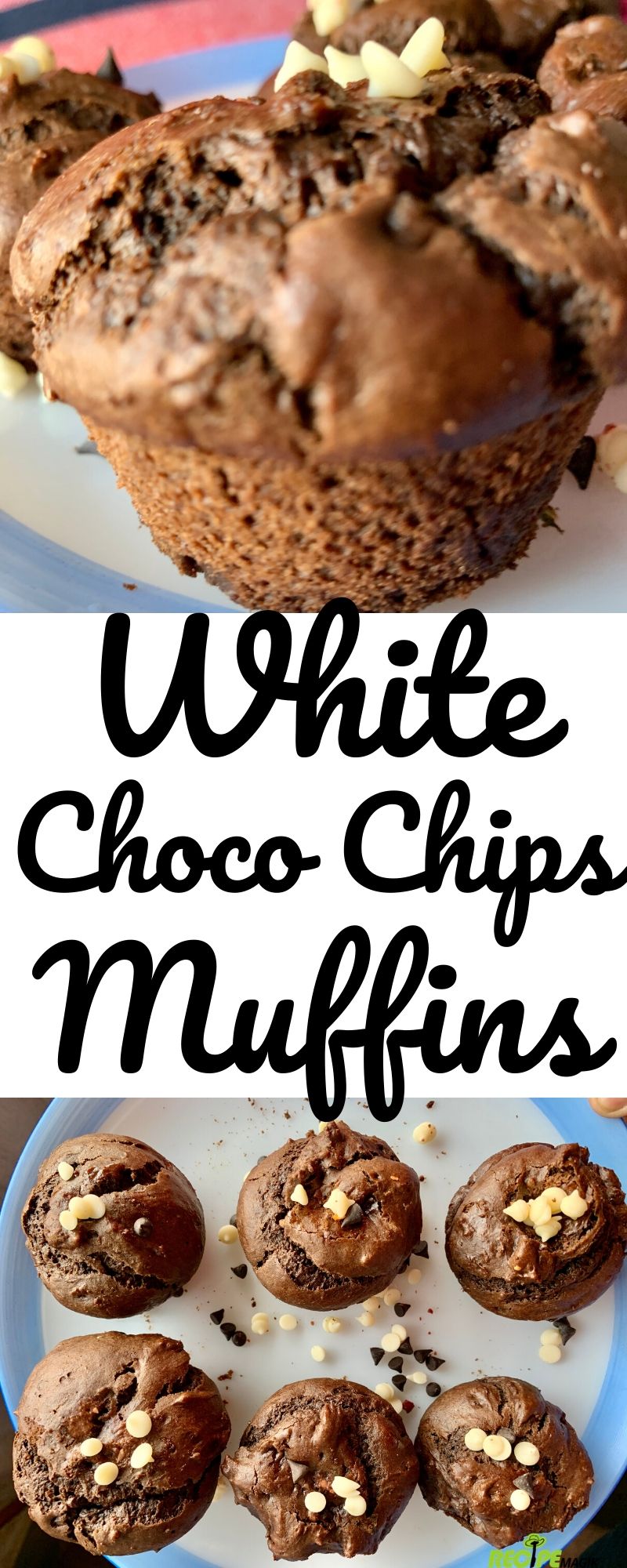 White choco chip muffins