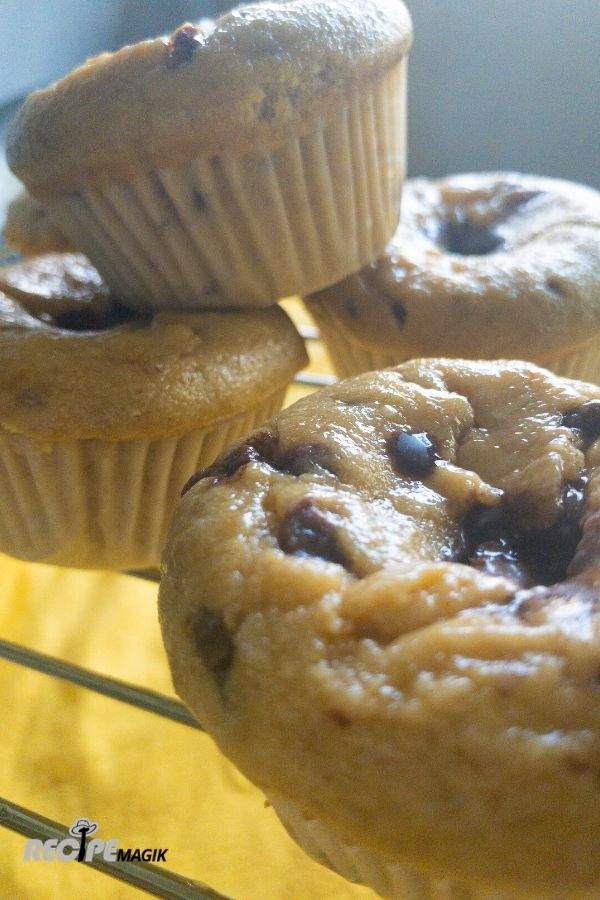 Banana Muffins filled with chocolate