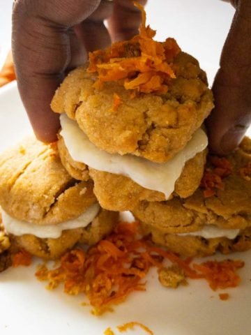 Carrot Cake Whoopie Pies with Cream Cheese filling