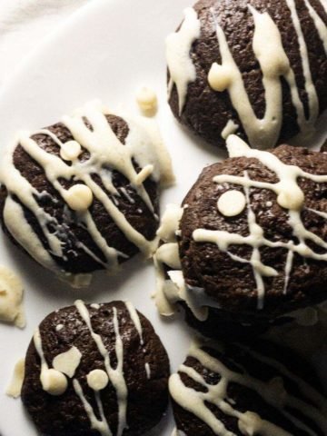 Double Chocolate Nutella Cookies with White Chocolate Chips
