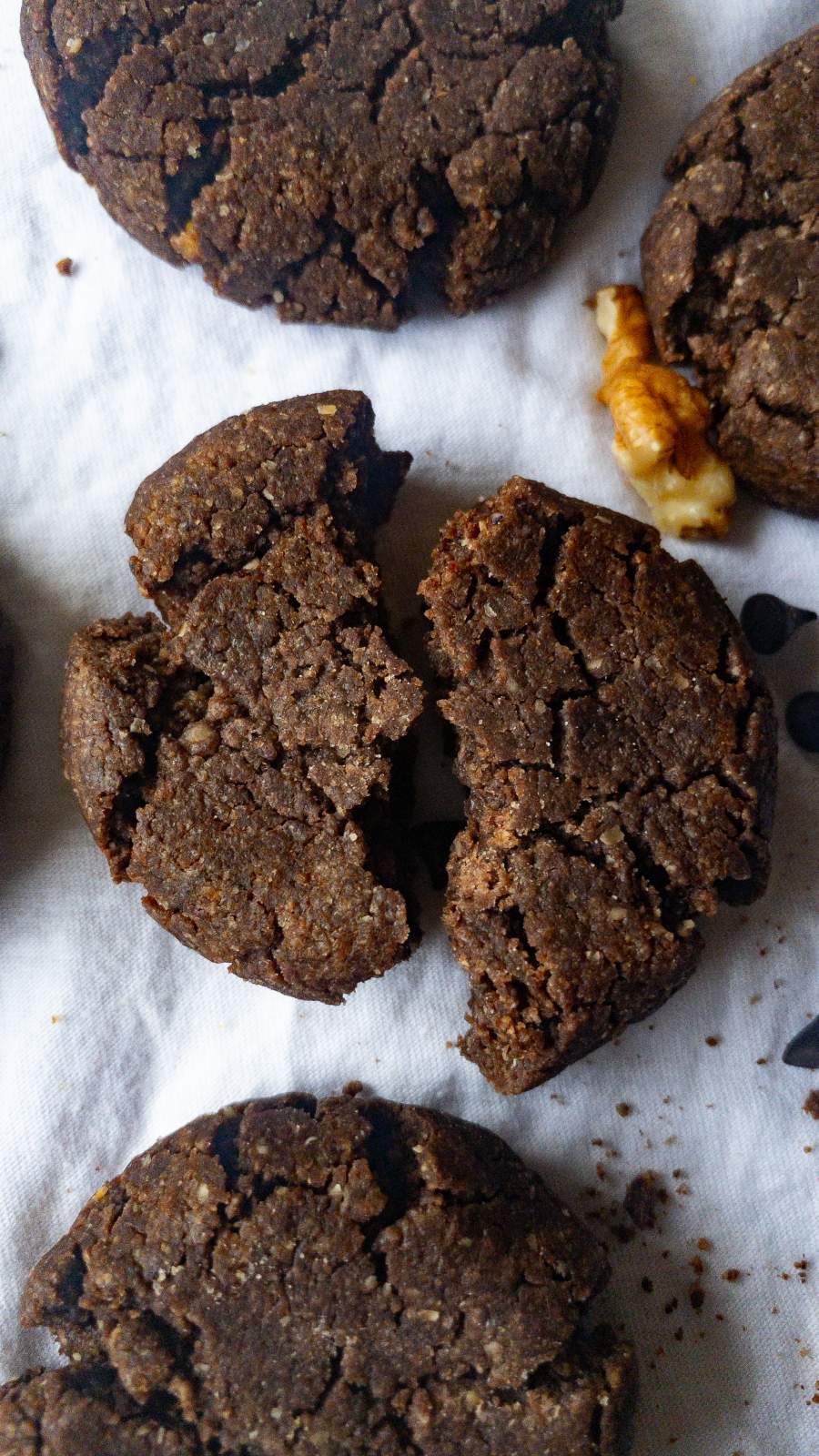 Double Chocolate Walnut Oatmeal Cookies
