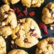 Oatmeal Cranberry White Chocolate Chip Cookies