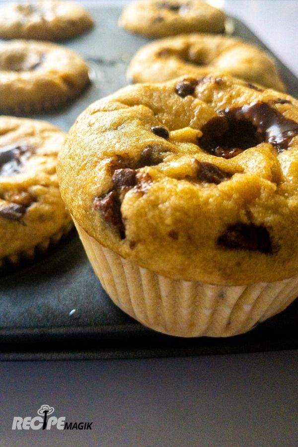 Banana Muffins filled with chocolate