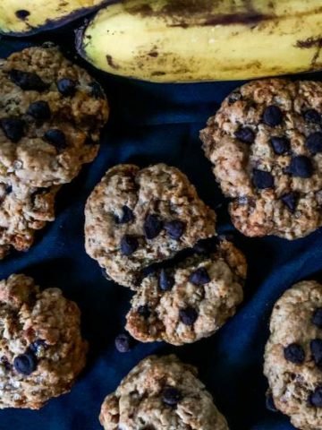 Eggless Banana Chocolate Chip Cookies