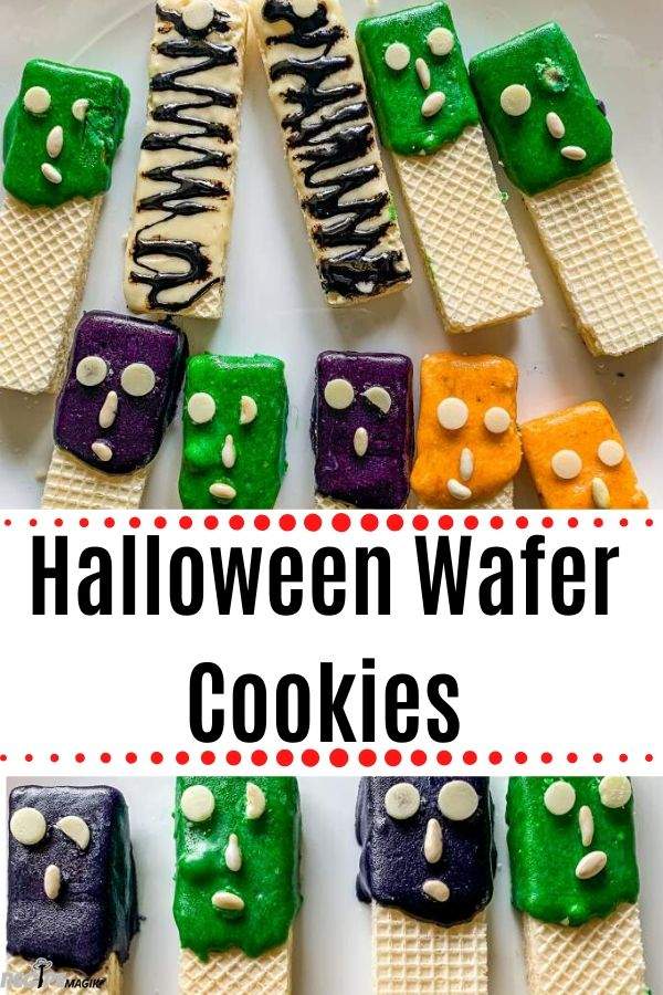 Halloween Wafer cookies collage