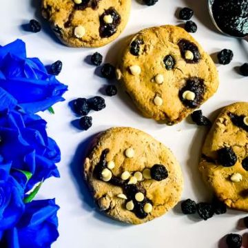 Blueberry White Chocolate Chip Cookies
