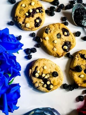 Blueberry White Chocolate Chip Cookies