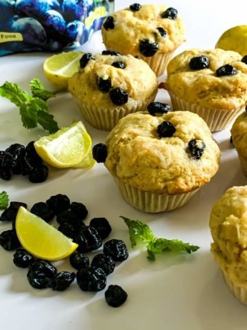 Lemon Blueberry Muffins with Lemon Glaze