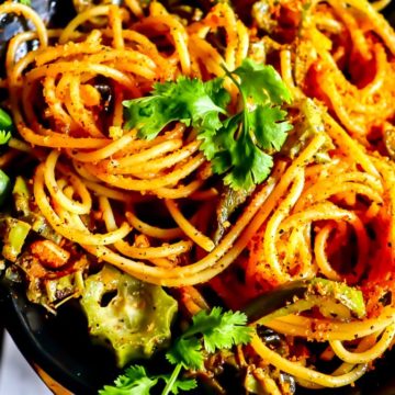 Simplest Roasted Zucchini with Spaghetti