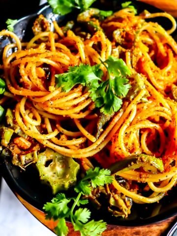 Simplest Roasted Zucchini with Spaghetti