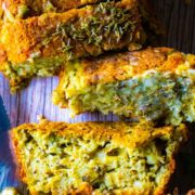 Savory Cheddar Zucchini Bread With Thyme Butter