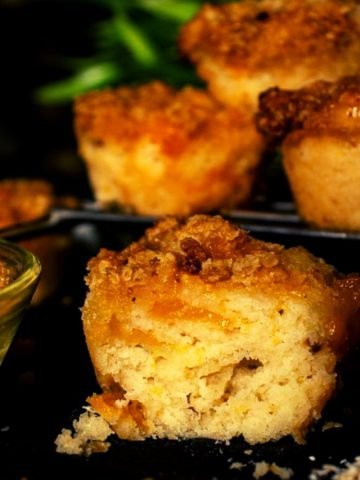 Peach Cobbler Coffee Cake Muffins