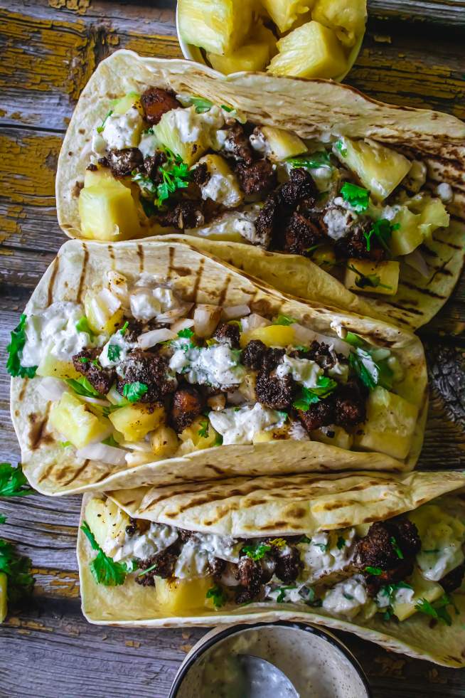 Chipotle Grilled Chicken Pineapple Tacos