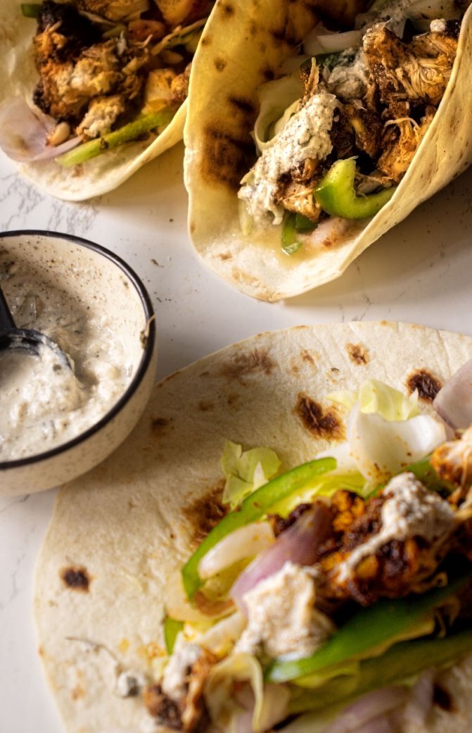 Grilled Chipotle Chicken Pepper Tacos