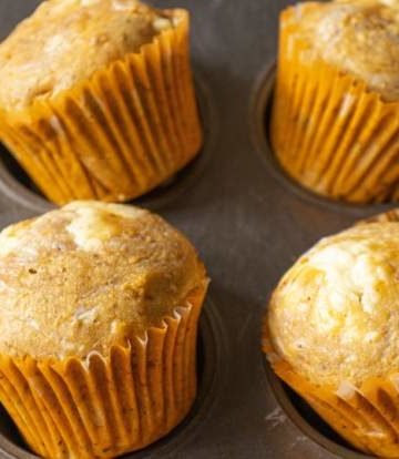 Pumpkin Cream Cheese Swirl Muffins