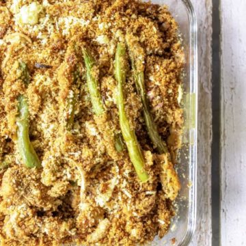 Cheesy Green Bean Cheddar Casserole with Fall Spices
