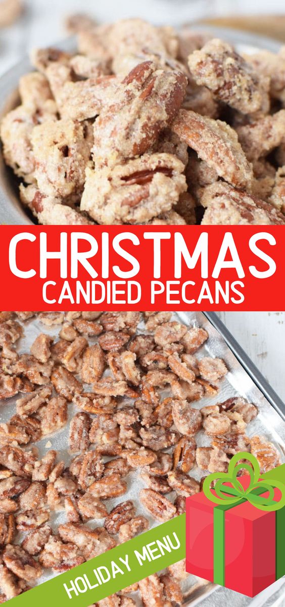 candied pecans in a sheet pan