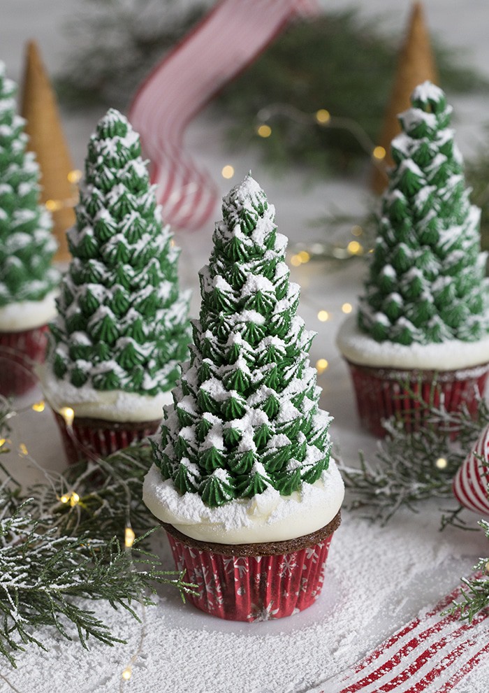 christmas tree shaped cupcakes 