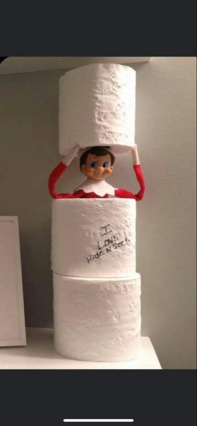 Elf hiding in TP ROll A blog for the love of Pinterest