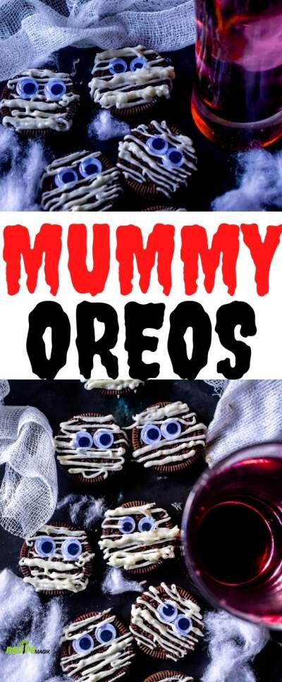 mummy oreos collage with text in the middle