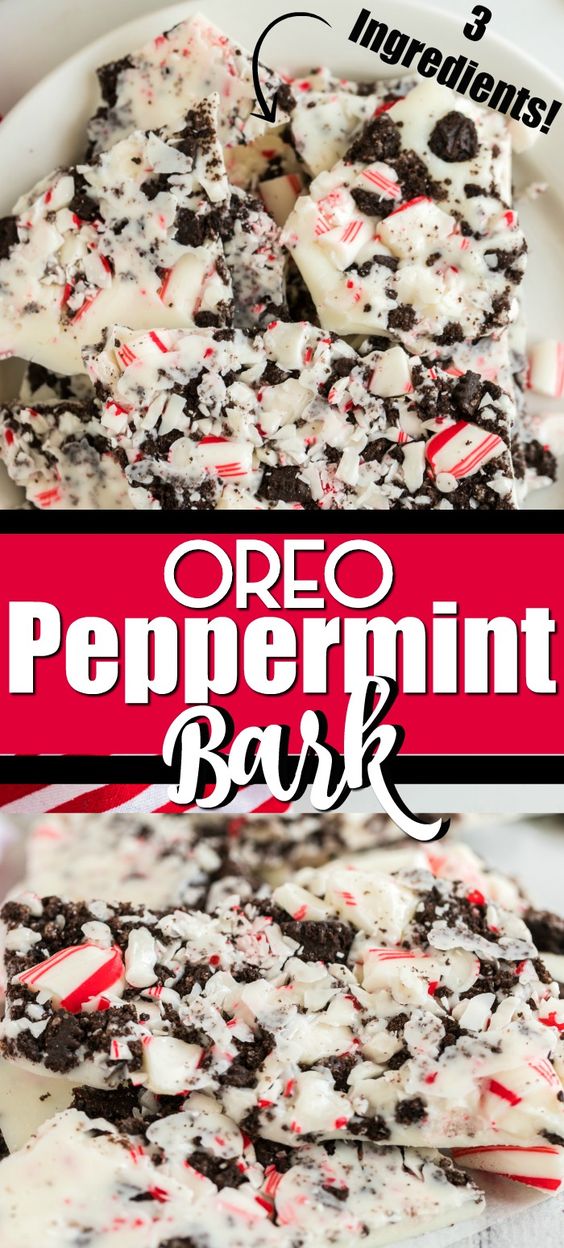crushed oreos with peppermint