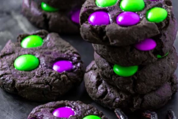 Spooky Halloween M&M Cookies