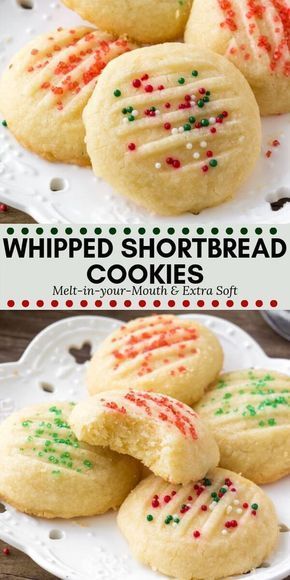 shortbread cookies with christmas sprinkles