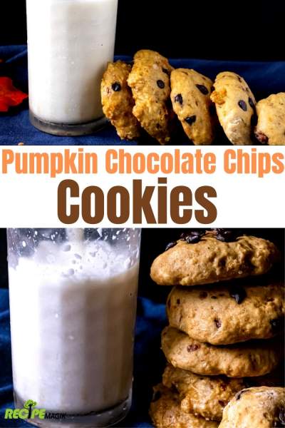 Soft Pumpkin Chocolate Chip Cookies collage image