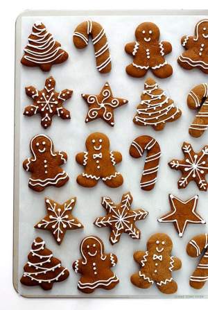 cute gingerbread flavored cookies for christmas