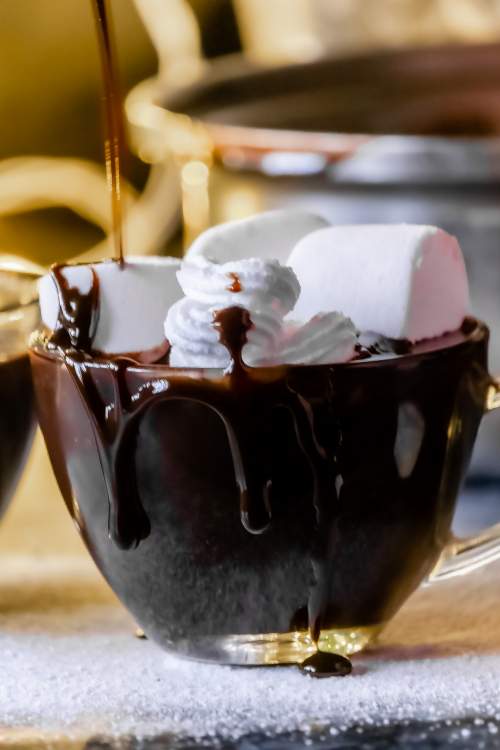 drizzling hot chocolate
