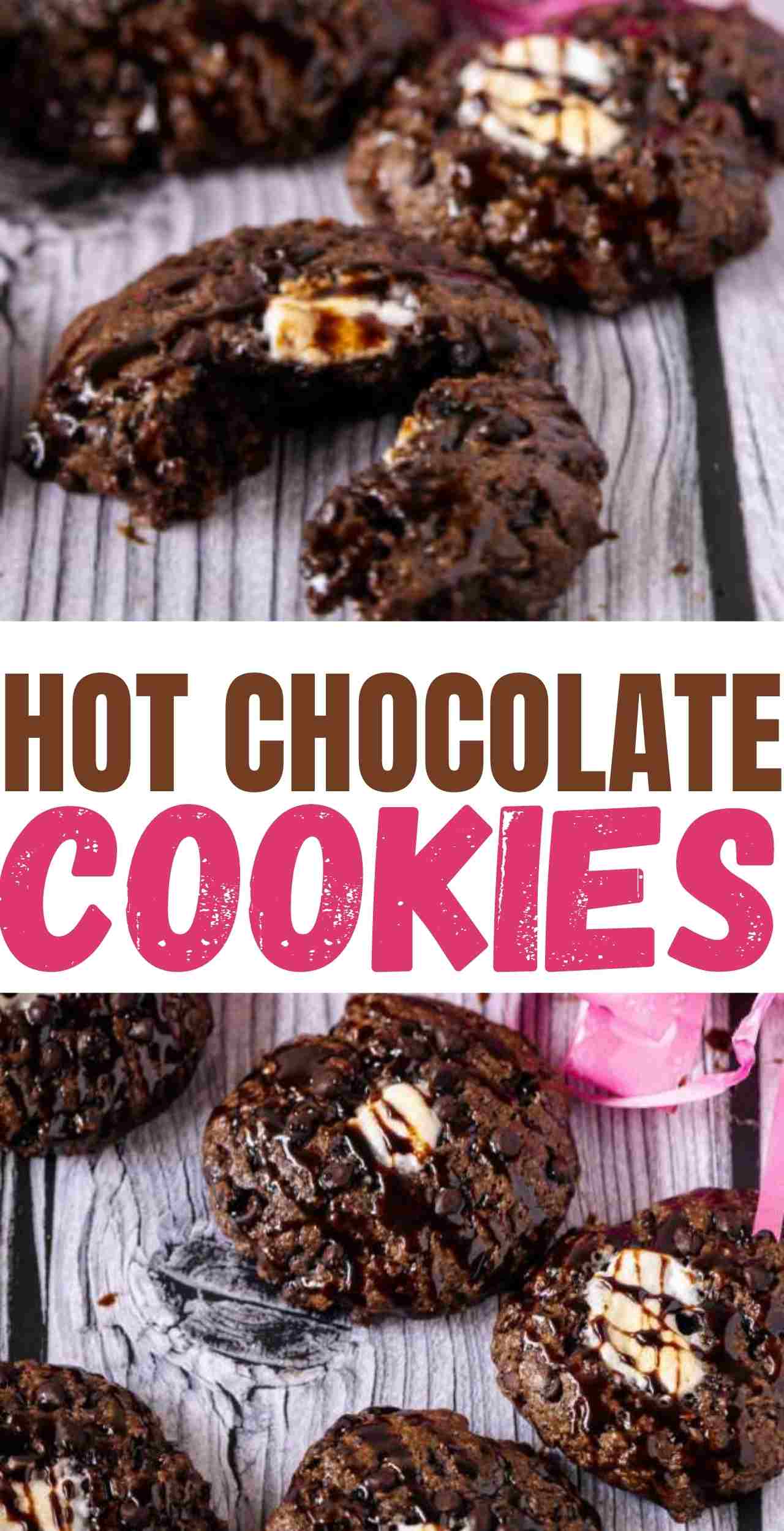 Hot Chocolate Cookies Collage image