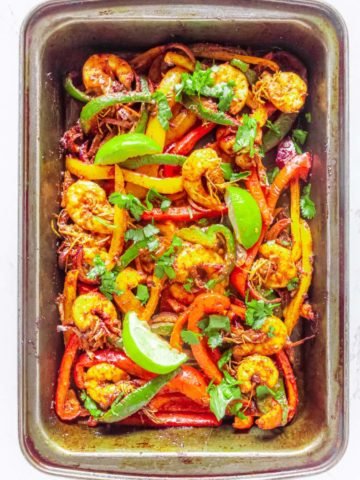 Sheet Pan Shrimp Fajitas