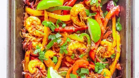 Sheet Pan Shrimp Fajitas
