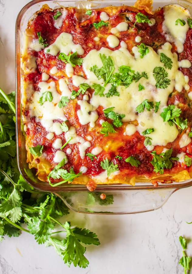 Spinach Lasagna kept on a plate