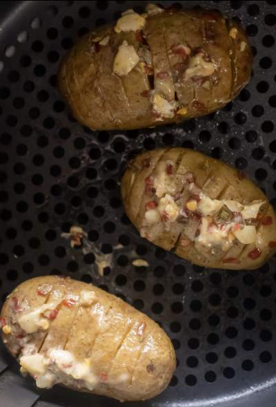 cooking hasselback potatoes in air fryer