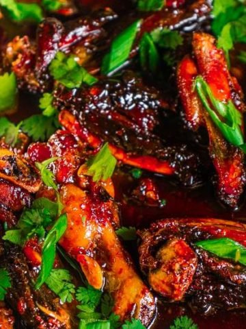 baked thai chicken wings with cilantro