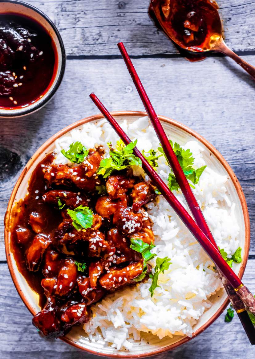 General Tso's Chicken Recipe with rice