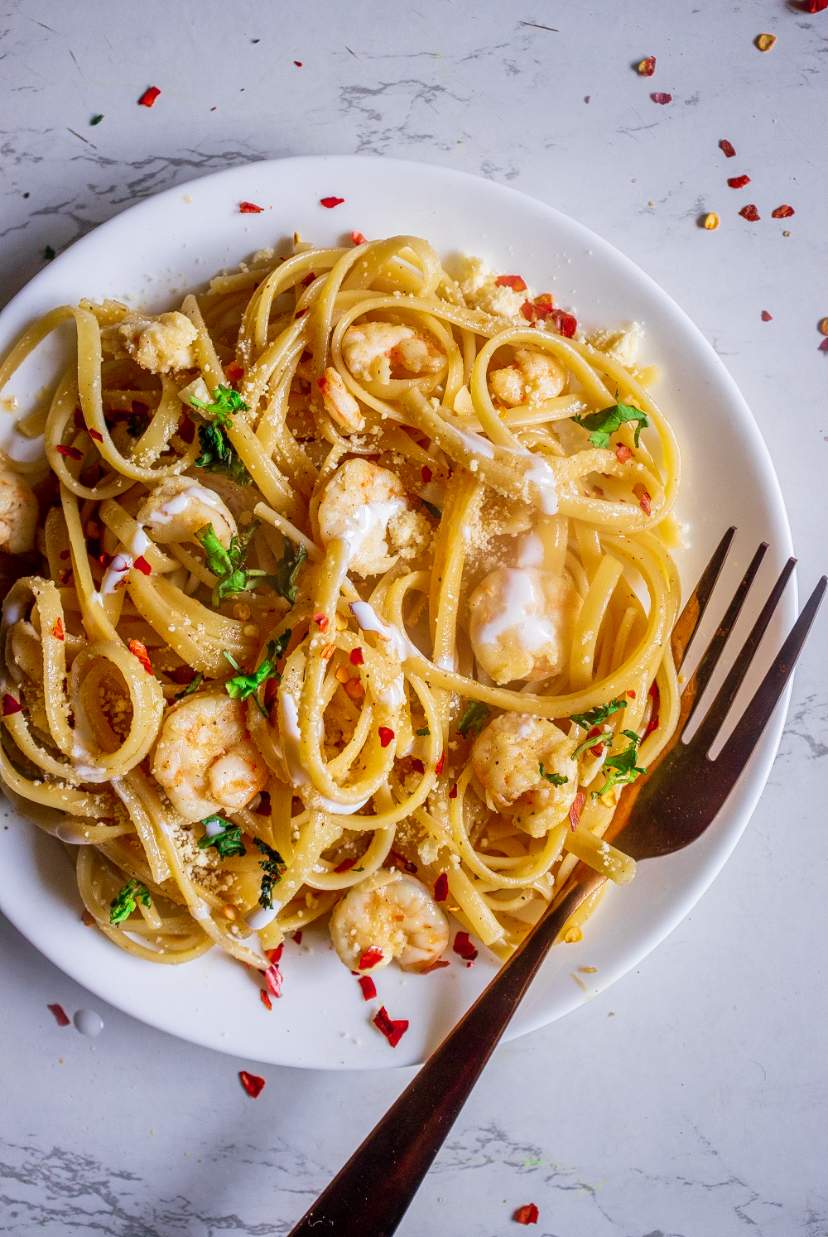 Creamy Garlic Shrimp Pasta
