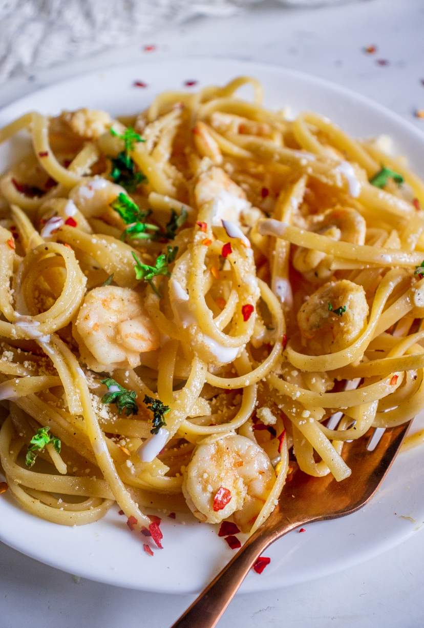 Creamy Garlic Shrimp Pasta