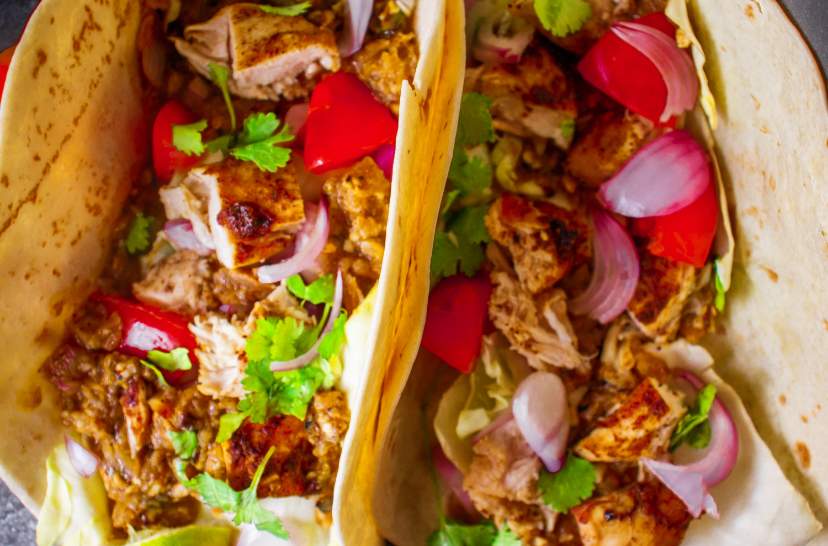 Grilled Chicken Tacos with Cilantro Lime Marinade in Sheet Pan