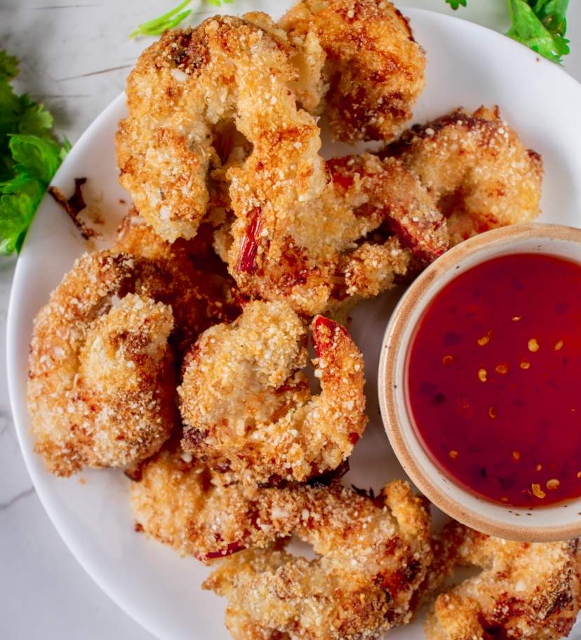 Coconut Shrimps in Air fryer with Pineapple Chili Sauce