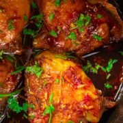Chicken thighs with parsley in crockpot