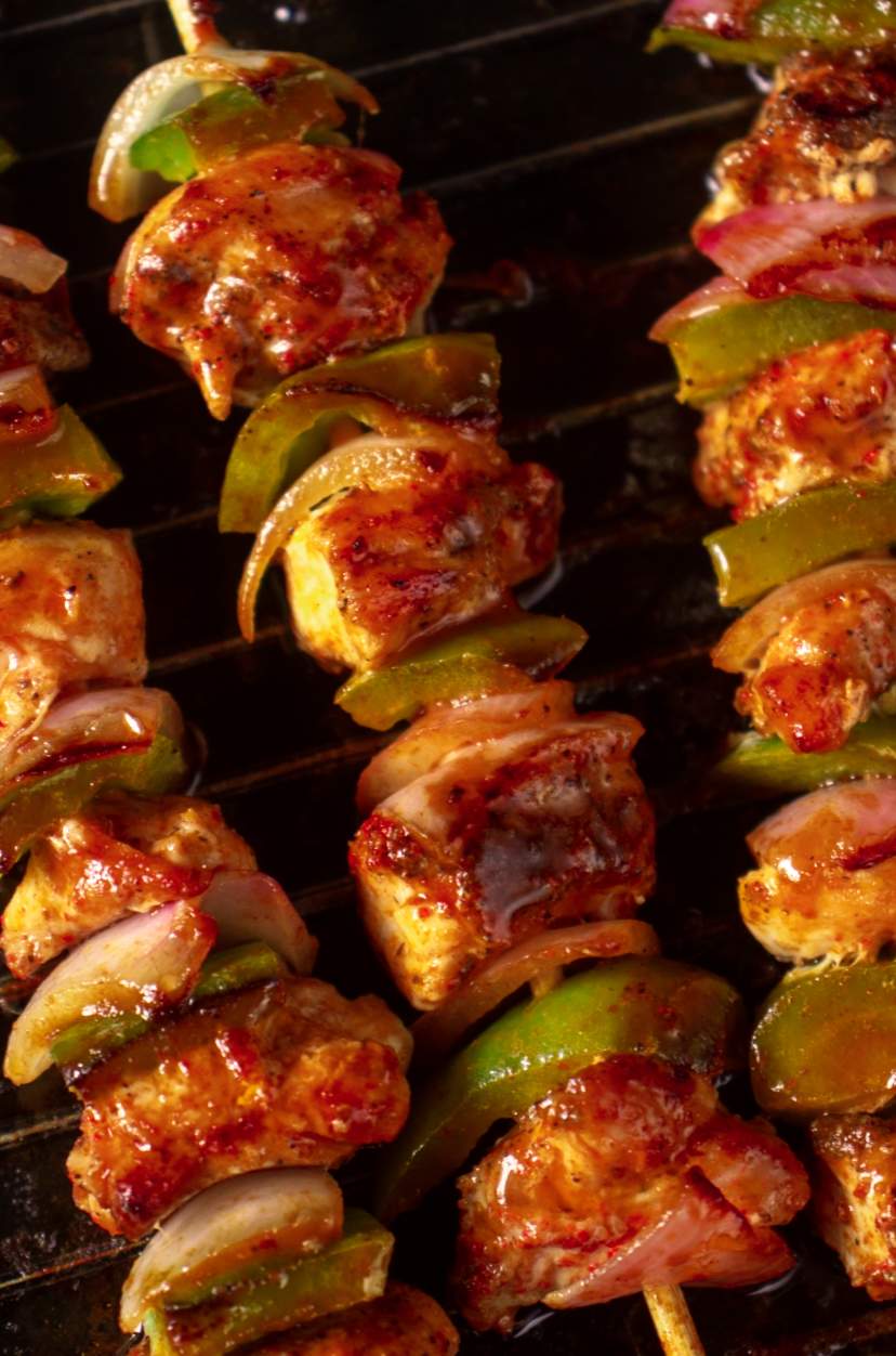grilled buffalo chicken kabobs