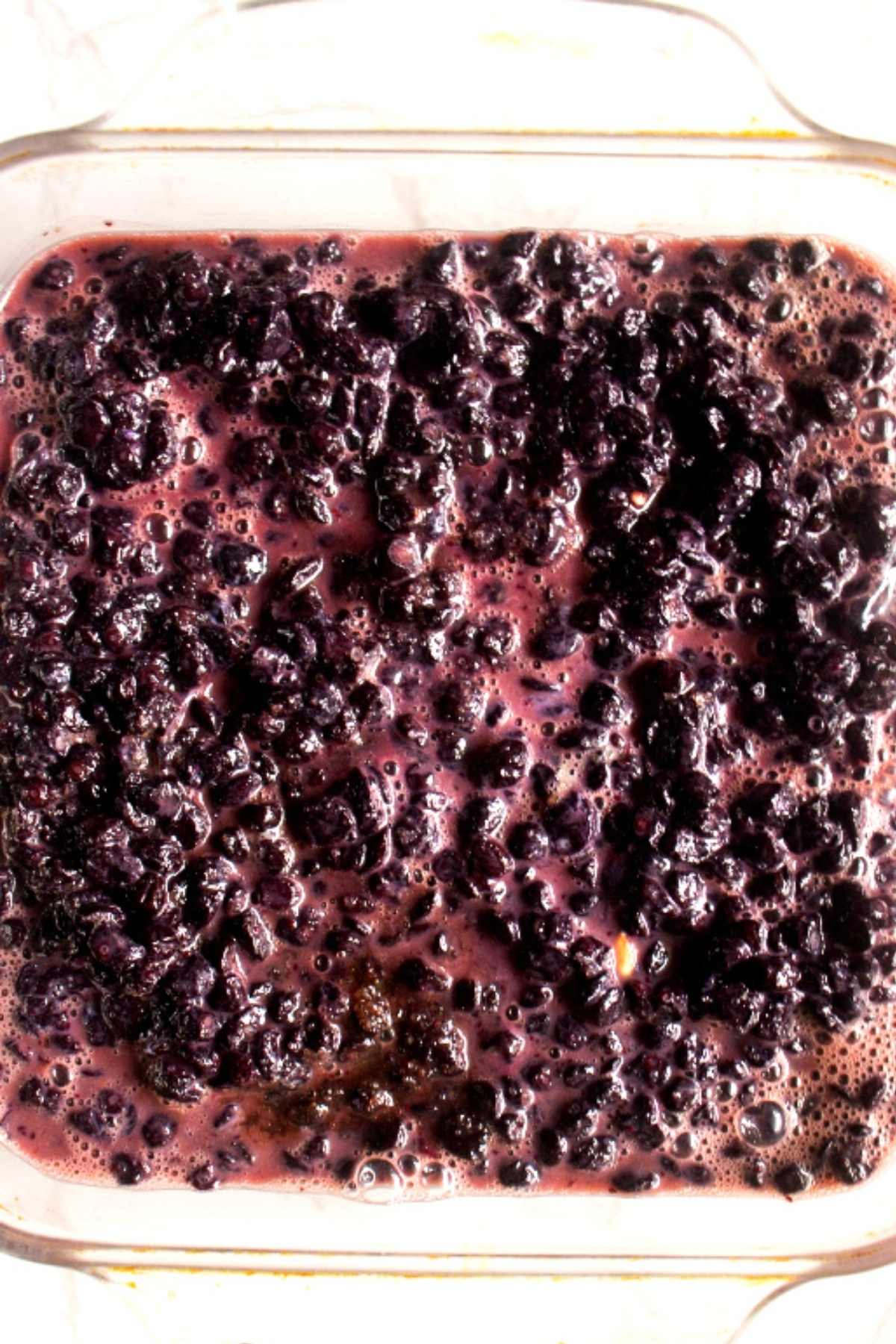 the blueberry custard layer