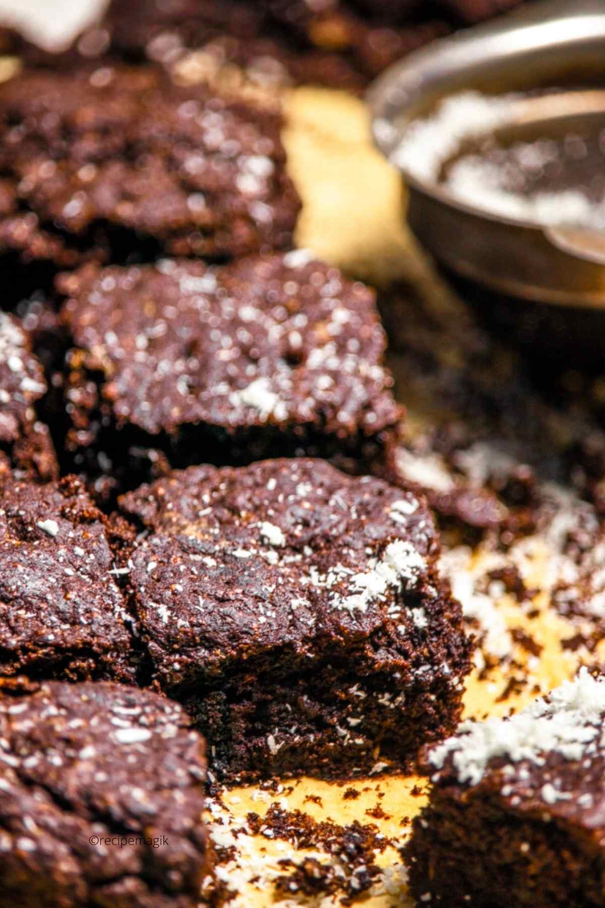 Dark Chocolate Coconut Flour Brownies (Vegan | GF)