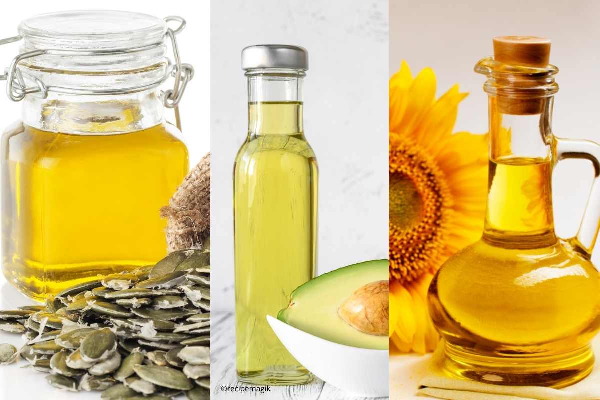 collage of three oils