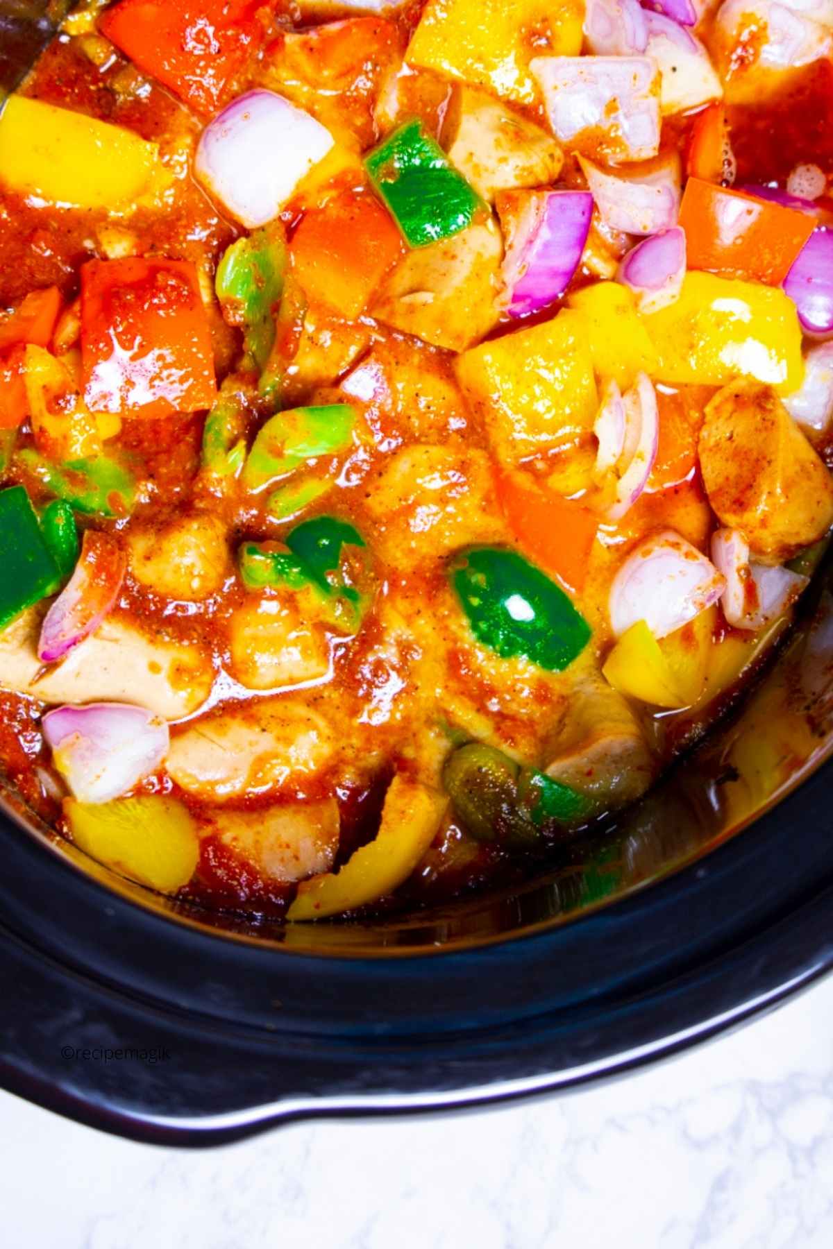 Sausage and Peppers with Onions in Crockpot