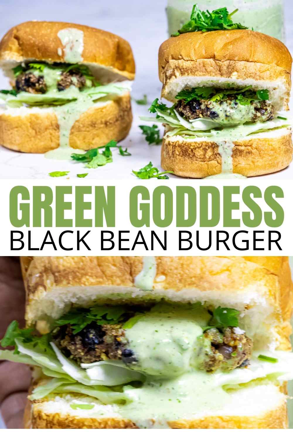 Green Goddess Black Bean Burgers