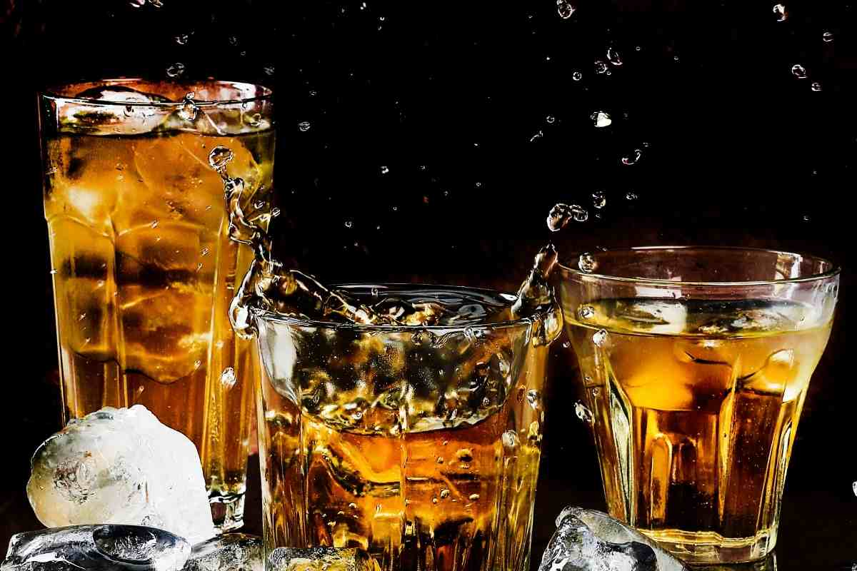 bourbon in three glasses