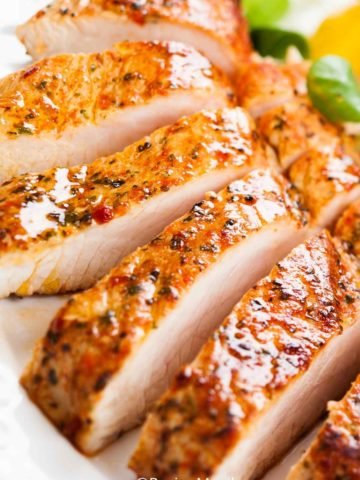turkey breast cut into slices